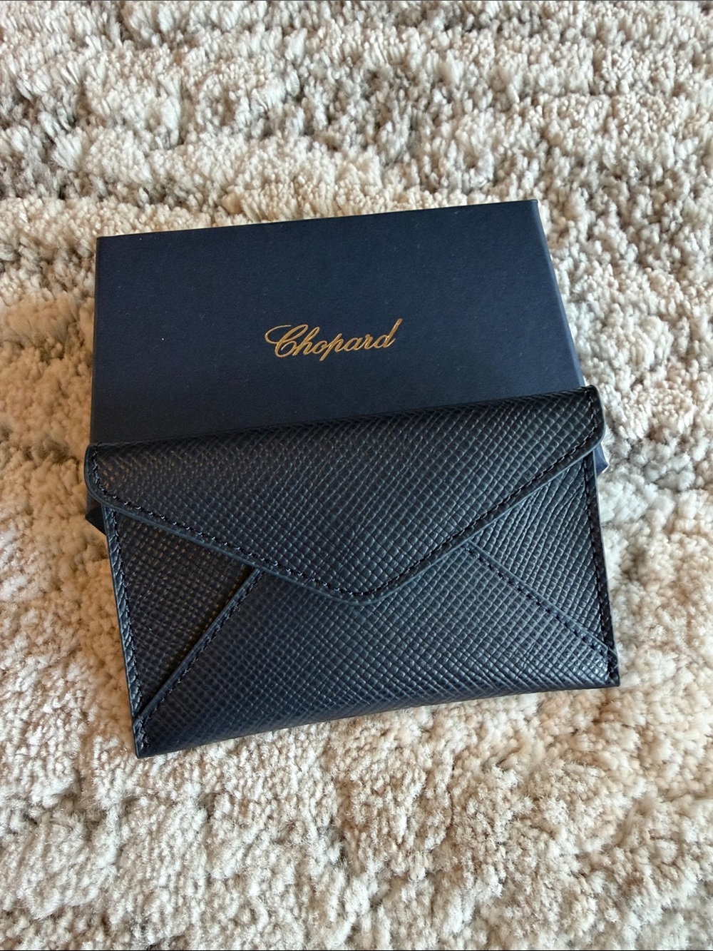 Chopard Black Textured Envelope Card Case